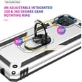 thumbnail image 6 of Grade Drop Impact for Samsung Galaxy A12 Case Galaxy A12 5G Case 360 Metal Rotating Ring Kickstand Holder  Heavy Duty Shockproof Case for Galaxy A12 5G Phone Case (Silver), 6 of 14