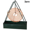 thumbnail image 1 of 2 Estantes Incienso para Mosquitos Estante Triangular para Incienso Mosquitos Estante Sándalo Hierro para El Soporte Incienso Portátil para Mosquitos Al Aire Libre (verde) 2 Piezas Por Metal [verde], 1 of 9
