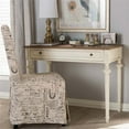 thumbnail image 2 of Bowery Hill Contemporary French Provincial Writing Desk in White, 2 of 8