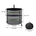 thumbnail image 3 of 2 Layer Herb Drying Rack Folding Net Dryer Mesh with Zippers Hanging Basket Drying Net, 3 of 8
