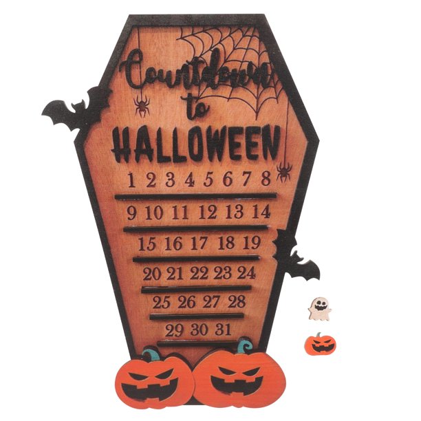 Calendario de Adviento de Halloween Decoración de cuenta regresiva de Halloween Decoración de mesa de Halloween