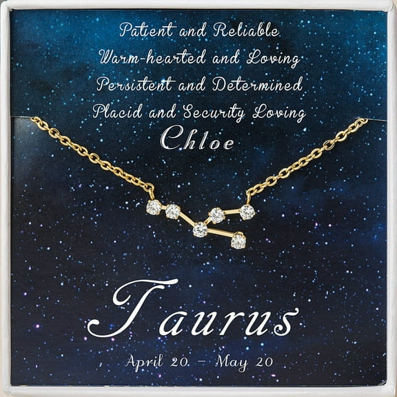 Personalized Zodiac Necklace - Cancer Zodiac - Leo Necklace - Scorpio Necklace - Aries Necklace - Taurus Necklace - Gemini Necklace -Zodiac Necklace Gold