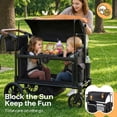 thumbnail image 5 of HARPPA Wagon Stroller for 2 Kids with 5-Point Harness, Bench Seat, Outdoor Toddler Stroller, Black, 5 of 8