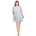 thumbnail image 4 of Vestido vaporoso Roman Fashion /Tallas Extras, 002 (Azul flores) azul 42, 4 of 5