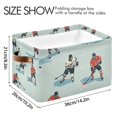 thumbnail image 4 of Yayeee Canvas Storage Basket with Handles for Shelves Fabric Bins Closet Organizer, Ice Play, 4 of 8