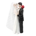 thumbnail image 1 of GUOOL Couple Bride with Light Skin Tone Resin Wedding Figure Decorative Cake Topper, 1 of 8
