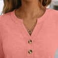 thumbnail image 3 of SUNBS Henley Blouses for Women Long Sleeve Shirts Fall Fashion Dressy Casual Tops Cute Work Outfits Clothes, 3 of 7