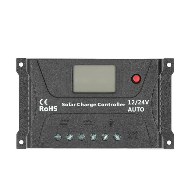 Controlador de carga solar Daixiaolindai PWM regulador de panel solar 20 A Negro