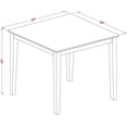 thumbnail image 7 of CARTESIAN Gothic Square Dining Table, Solid Rubberwood, Mahogany Finish, 36x36x30 Inch, Modern Farmhouse Style, Compact for Small Spaces, 7 of 7
