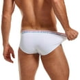 thumbnail image 2 of Aayomet Men's Low Rise Briefs Breathable Bikini Soft Stretchy Underwear,White XL, 2 of 5