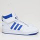 thumbnail image 4 of Ad-id-as Men's Postmove Mid Basketball Cloudfoam Comfort Shoe Men's 10 White/Blue, 4 of 6