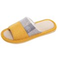 thumbnail image 2 of ZTTD Slippers for Women Memory Foam Indoor Shoes Mens Flip Flops Breathable Open Toe Sandals Comfort House Slippers Yellow, 2 of 7