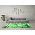 thumbnail image 3 of Ahgly Company Indoor Round Oriental Emerald Green Industrial Area Rugs, 4' Round, 3 of 4
