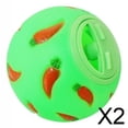 thumbnail image 1 of 2xPet Comedero Lento Tazón Snack Juguete Bola Interactivo Juguete Para Cachorro Verde, 1 of 4