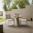 thumbnail image 2 of Meridian Furniture Cosenza Table à Manger en Béton Intérieur/extérieur Travertin 36 Pouces, 2 of 8