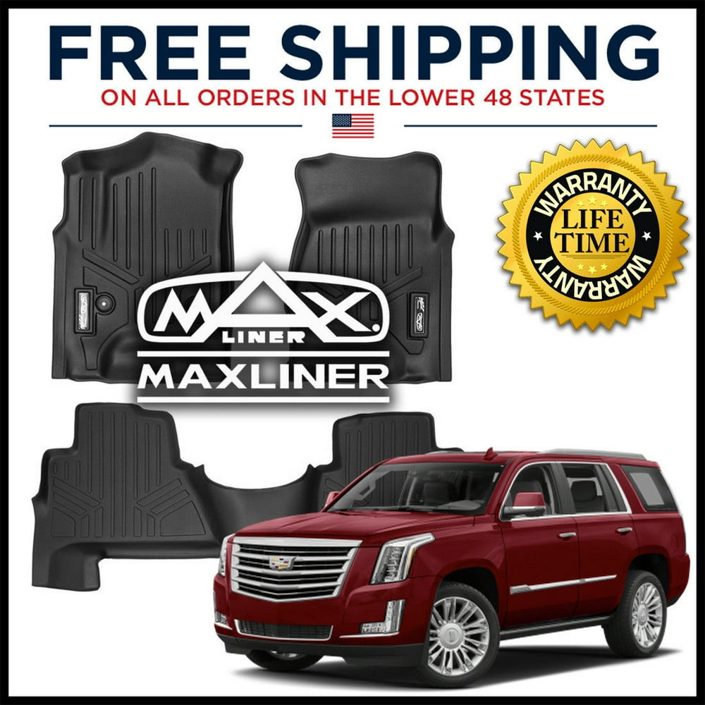 MAXFLOORMAT 20152019 Cadillac Escalade 1st & 2nd Row Floor Liner Mats