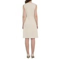 thumbnail image 3 of VESTIDO A-LINE SIN MANGAS DE TWEED CON CUELLO REDONDO HASTA LA RODILLA M BEIGE, 3 of 4