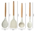 thumbnail image 2 of Silicone Kitchen Utensil Set Natural Acacia Wooden Kitchen Utensils Set, 2 of 5