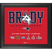 Tom Brady New England Patriots Framed 15" x 17" G.O.A.T. Collage