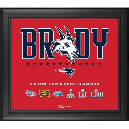 Tom Brady New England Patriots Framed 15" x 17" G.O.A.T. Collage