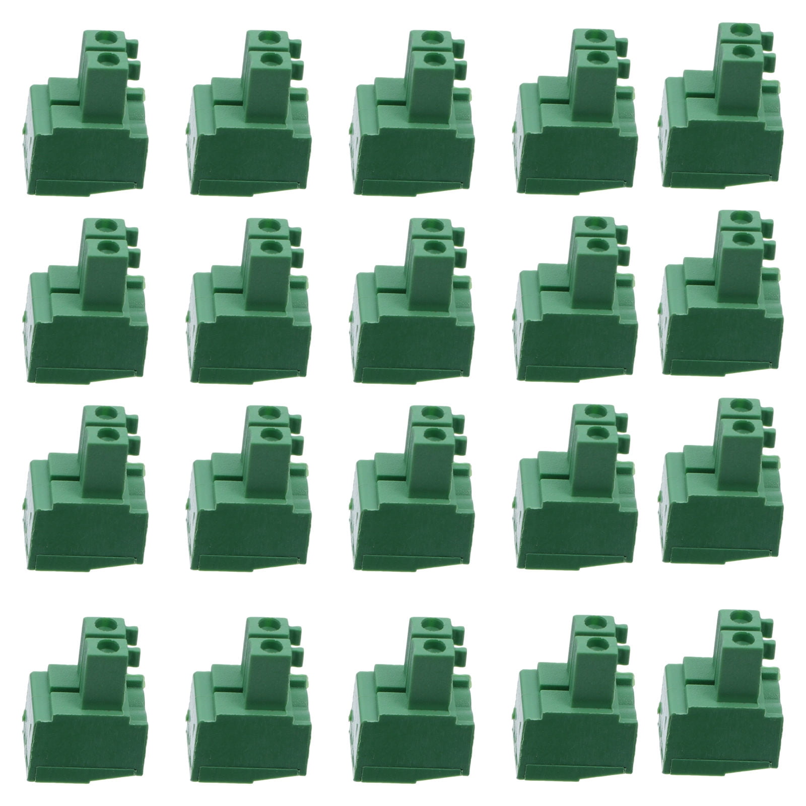 FRCOLOR  50 Pcs Straight Pin Terminal Blocks Electrical Accessory Wiring PCB Connector Terminals Green