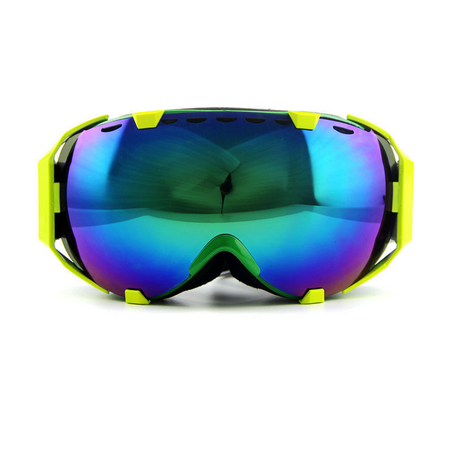 Ediors Windproof Snowmobile Ski Snow Goggles Eyewear  - Anti Fog Double Lens All Mountain / UV Protection (105-2, Revo