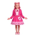thumbnail image 4 of MIRUXO Pink Princess Dress Rise Red Cosplay Costume Dress Set, Heart Print Sleeveless Outfit with Crop Jacket 2 Pcs for Halloween, 4 of 9