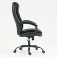 thumbnail image 3 of Noble House Geoff 44" High Back PU Office Chair, Ergonomic Adjustable Height and Wide Cushioned Seat, Black, 3 of 6