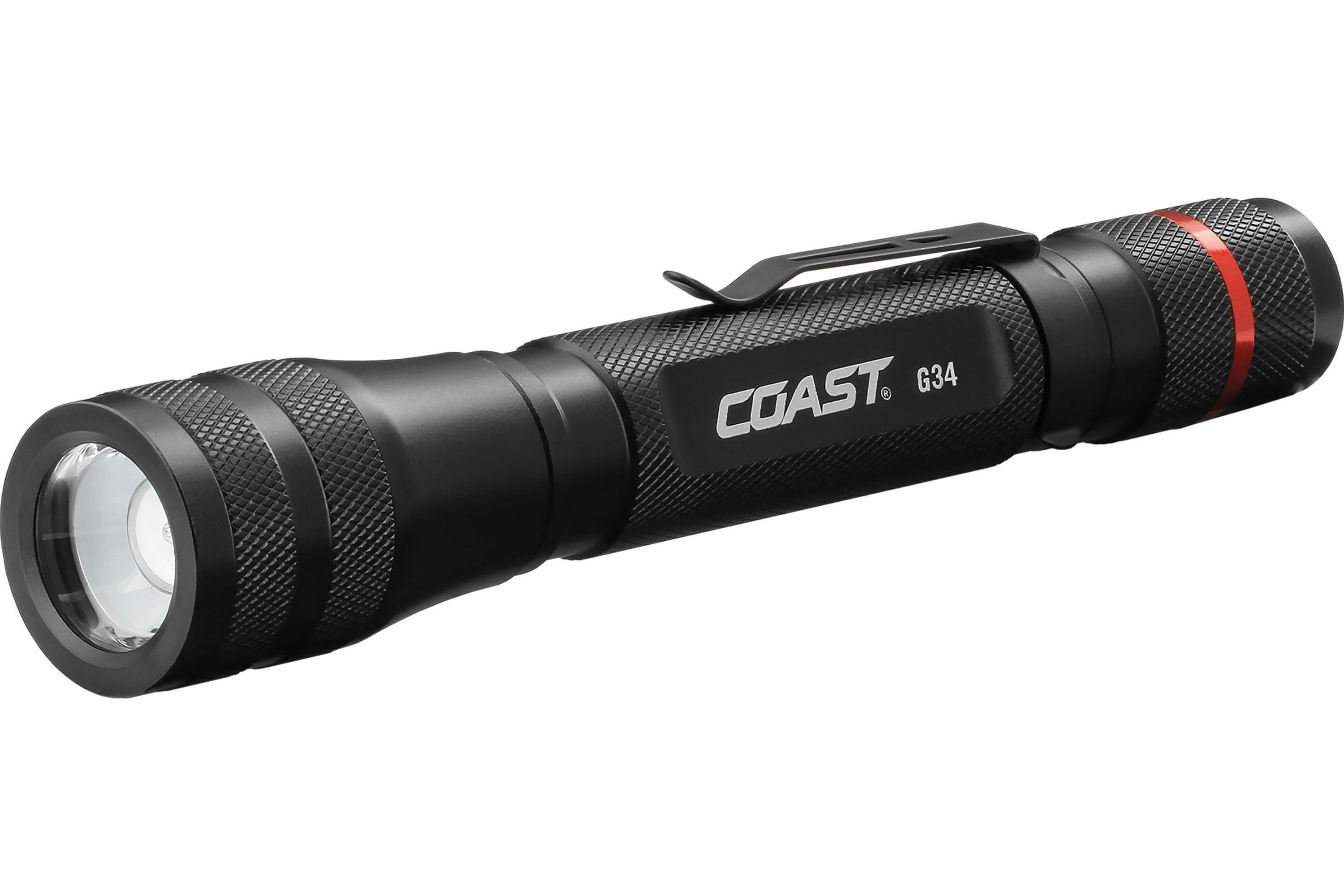 COAST G34 370 Lumen Twist Focusing Handheld LED Flashlight, 2 x AA Batteries Included