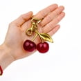 thumbnail image 3 of Soda Candy Cherry Bag Charm Purse Cute Keychains for Women Car Keyrings Leather Handbags Made of Metal Hardware and Glittering Resin, 3 of 7