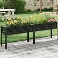 thumbnail image 4 of Riedhoff Galvanized Raised Garden Bed with Legs & Watering Reservoir, for Vegetables/Herbs, Black, 4 of 5
