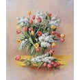 thumbnail image 2 of Motz, Peter 15x17 Gold Ornate Wood Framed with Double Matting Museum Art Print Titled - Tulips II, 2 of 4