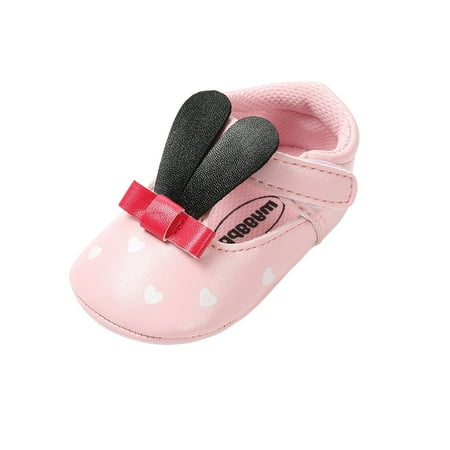 

NEGJ Toddler Kids Infant Girls Rabbit Soft Sole The Floor Barefoot Non Slip First Walkers Prewalker Shoes