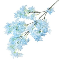 Artificial Cherry Blossom Flowers Long Stem Silk Flowers Bouquet Branch Fake Spring Peach Flowers for Home Office Wedding Decoration