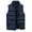 Navy, variant on Krdevn Men Women Autumn and Winter Casual Solid Color Zipper Collar Sleeveless Cotton Padded Vest Top Features,6XL