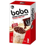 J Way Instant Boba Milk Tea Set, Classic Bubble Tea Kit, 3 Drinks