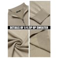 thumbnail image 3 of COOFANDY Mens Slim Fit 1/4 Zip Up Mock Neck Polo Sweater Casual Long Sleeve Sweater Pullover Sweaters, 3 of 6