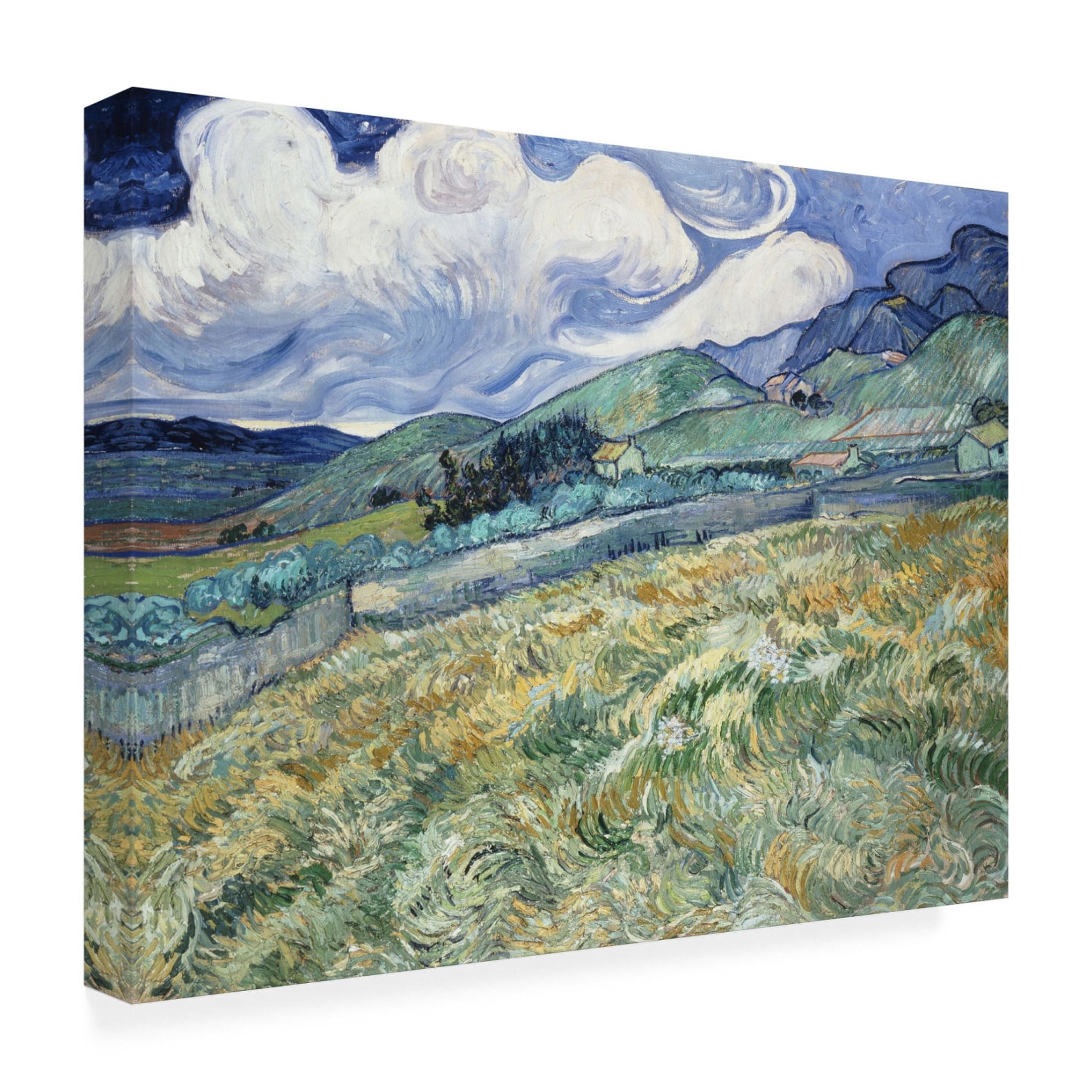 Trademark Fine Art Vincent Van Gogh  Van Gogh Landscapes with Clouds II Canvas Wall Art