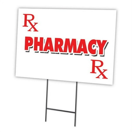 SignMission C-2436-DS-Pharmacy 24 x 36 in. Yard Sign & Stake - Pharmacy