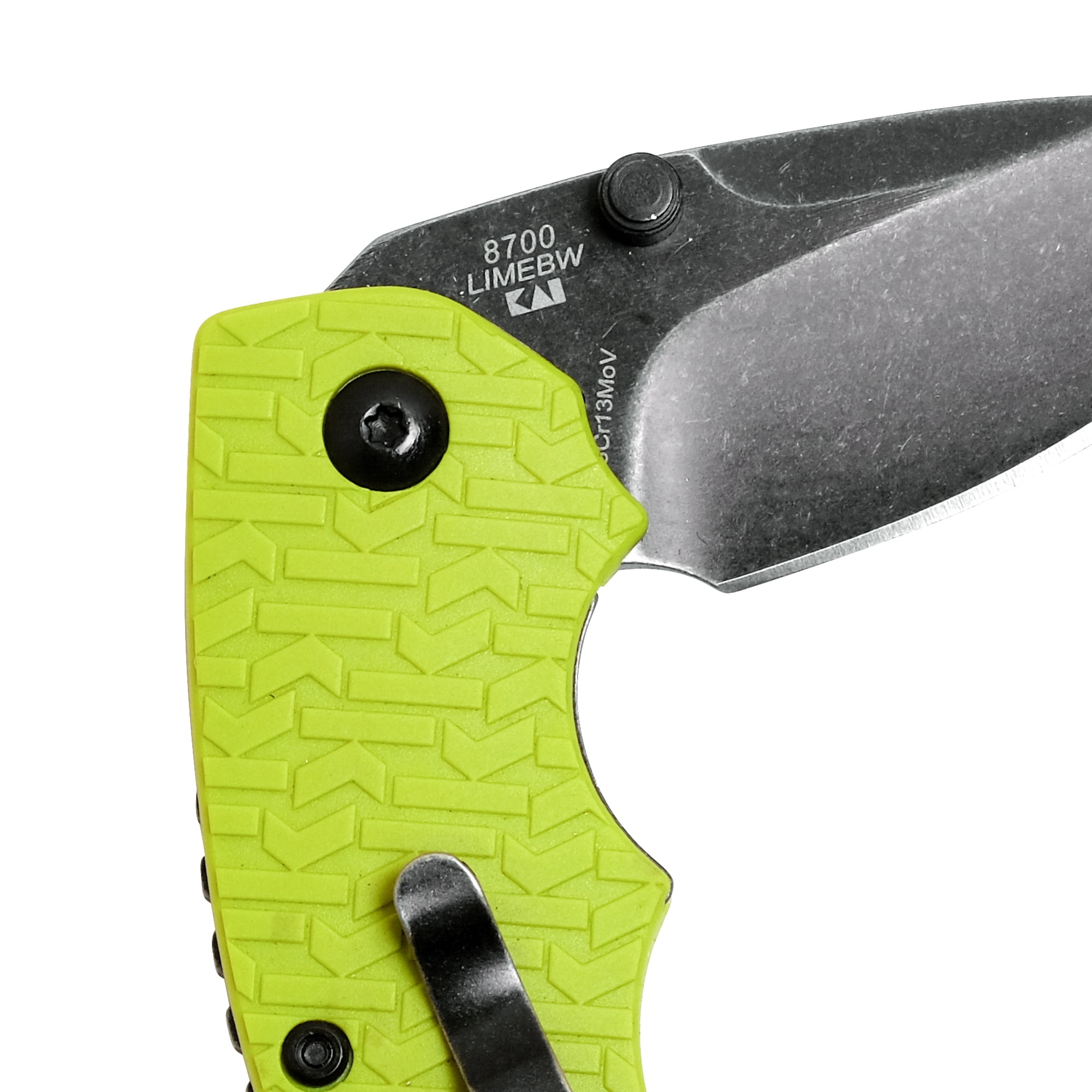 Kershaw Shuffle Lime(8700LIMEBW), Stainless Steel Blade With BlackWash Finish, Lime K-Texture Grip, Liner Lock, Reversible Deep-Carry Pocket Clip, Flathead Screwdriver, Bottle Opener, 2.8 OZ