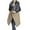 Khaki, variant on CXHEGBEJ USB Heated Blanket Wearable Electric Blanket Washable Button Front Open Heating Shawl Battery Heated Throw with 3 Heating Levels Warming Wrap for Home Office Blue