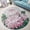 Chrysanthemum, variant on Round Area Rug, Book Lover Library Non-Slip Floor Mat, Soft Washable Carpet for Living Room Bedroom Decor 24 Inch