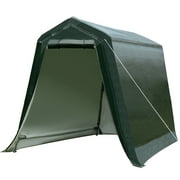 Gymax 6'x8' Patio Tent Carport Storage Shelter Shed Car Canopy Heavy Duty Green