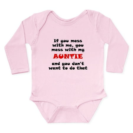 

CafePress - You Mess With My Auntie Body Suit - Long Sleeve Infant Bodysuit