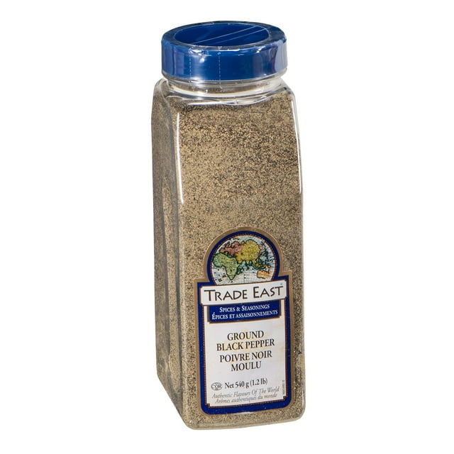 Trade East Fine Black Pepper, Spice, Shaker | 540G/Unit, 12 Units/Case