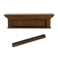 thumbnail image 6 of Home Wall Decorative Antique Brass Hardware 4 Hook Coat Rack, Brown, 6 of 7