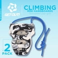thumbnail image 2 of Get Out! Hangboard Rock Climbing Fingerboard - 2pk Black/White Climbing Board, 2 of 2
