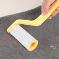 thumbnail image 2 of Rodillo quitapelusas adhesivo para ropa, sofás y sábanas - Limpiador de telas lavable y eficaz de color amarillo claro, 2 of 8
