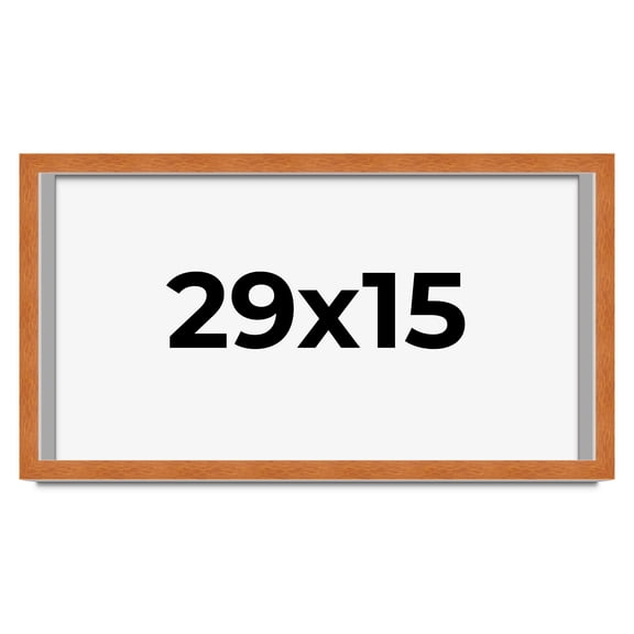 29x15 Shadow Box Frame Brown | 0.875 Inches Deep Real Wood Contemporary Shadowbox Display Frame |