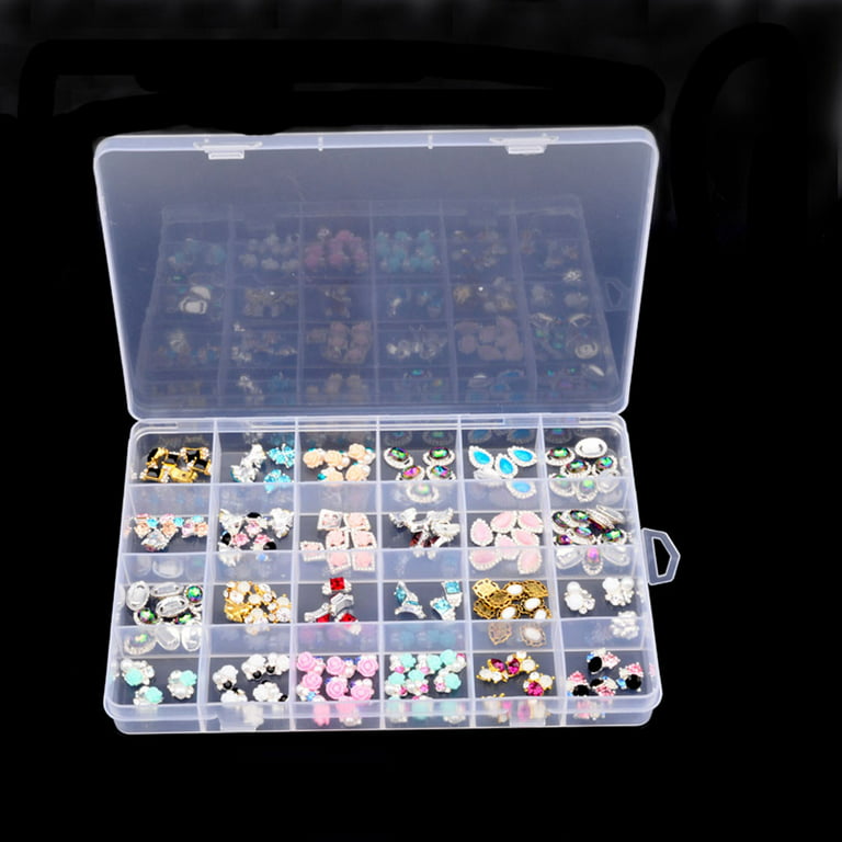 solacol Plastic Organizer Box with Dividers Plastic 24 Slots